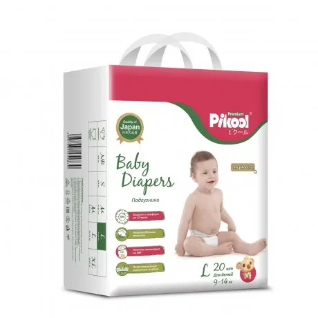 PIKOOL PREMIUM ПОДГУЗНИКИ ДЕТСКИЕ Р. L (9-14 КГ) ПОДГУЗНИКИ ДЕТСКИЕ    №20
