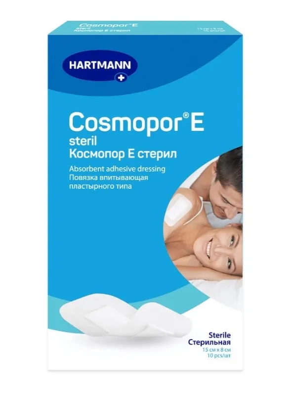 COSMOPOR E STERIL ПОВЯЗКА САМОКЛЕЯЩАЯСЯ С ВПИТЫВАЮЩЕЙ ПОДУШЕЧКОЙ 15 СМ X 8 СМ ПОВЯЗКИ ПЛАСТЫРНОГО ТИПА   №10