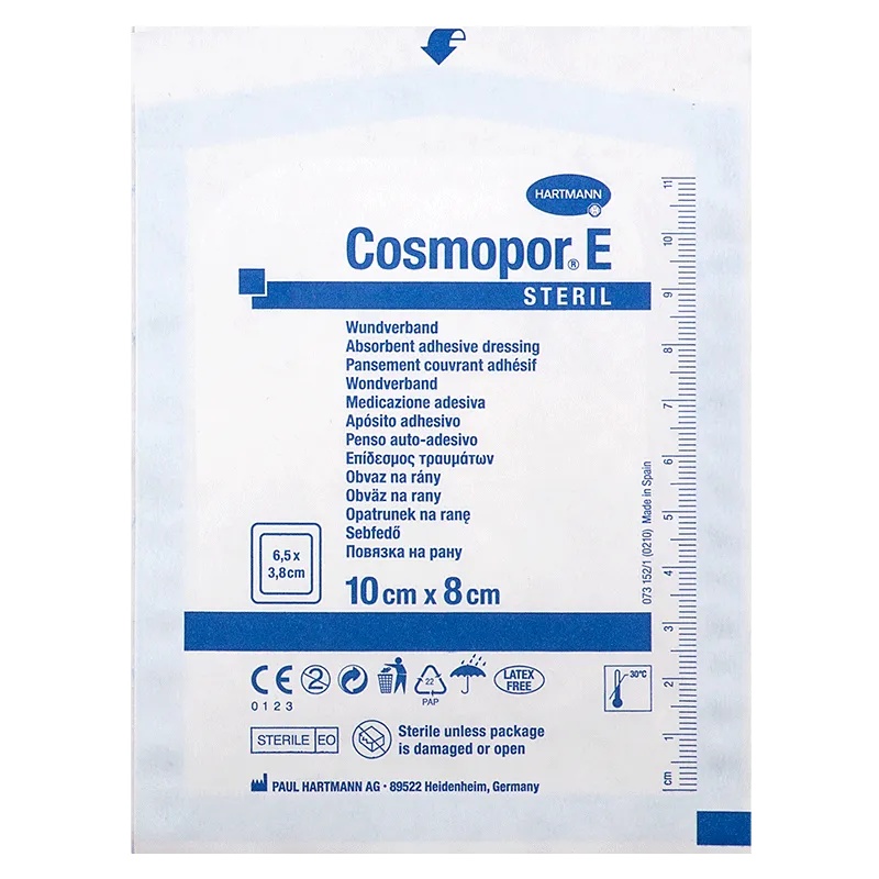 COSMOPOR E STERIL ПОВЯЗКА САМОКЛЕЯЩАЯСЯ С ВПИТЫВАЮЩЕЙ ПОДУШЕЧКОЙ 10 СМ X 8 СМ ПОВЯЗКИ ПЛАСТЫРНОГО ТИПА   №1