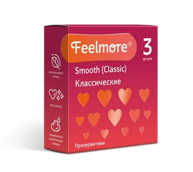 FEELMORE ПРЕЗЕРВАТИВЫ SMOOTH (CLASSIC)/КЛАССИЧЕСКИЕ ПРЕЗЕРВАТИВ    №3