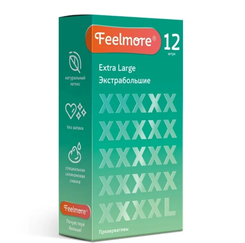 FEELMORE ПРЕЗЕРВАТИВЫ EXTRA LARGE ПРЕЗЕРВАТИВ    №12