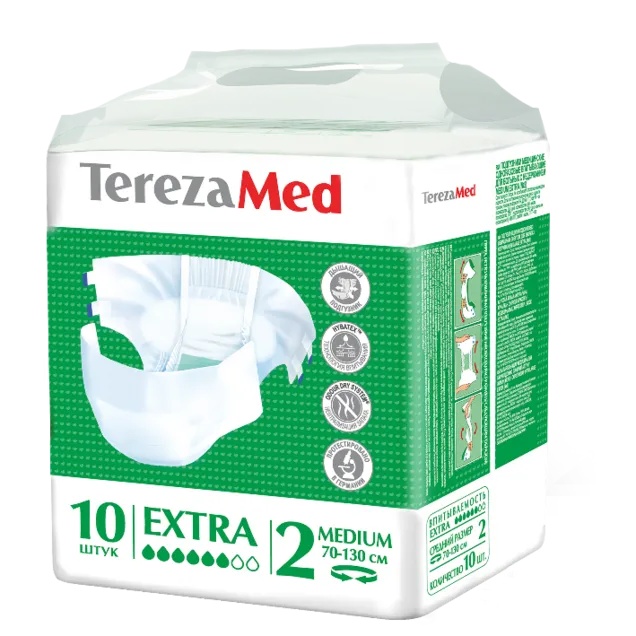 TEREZAMED ПОДГУЗНИКИ Д/ВЗР EXTRA MEDIUM (2) ПОДГУЗНИКИ УРОЛОГИЧЕСКИЕ №10