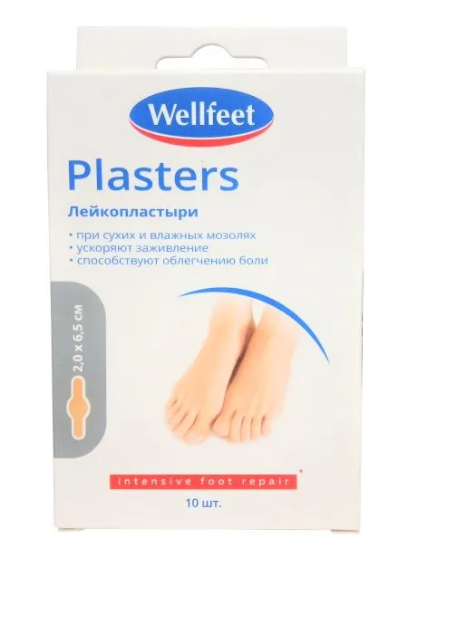 WELLFEET/ВЕЛЛФИТ ЛЕЙКОПЛАСТЫРЬ МОЗОЛЬНЫЙ ГИДРОКОЛЛОИДНЫЙ 2,0Х6,5 СМ ПЛАСТЫРЬ ГИДРОКОЛЛОИДНЫЙ   №10