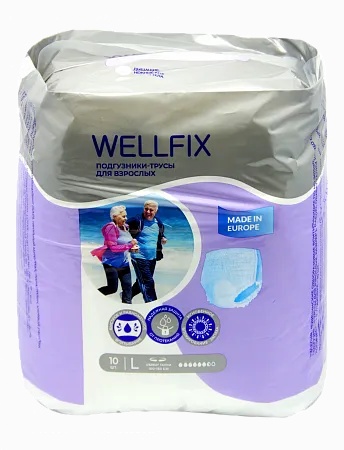 WELLFIX ПОДГУЗНИКИ-ТРУСЫ ДЛЯ ВЗРОСЛЫХ L ПОДГУЗНИКИ-ТРУСЫ УРОЛОГИЧЕСКИЕ    №10