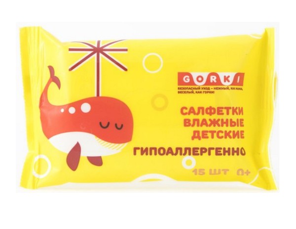 GORKI САЛФЕТКИ ВЛАЖНЫЕ ДЕТСКИЕ КИТ САЛФЕТКИ ВЛАЖНЫЕ ДЕТСКИЕ    №15