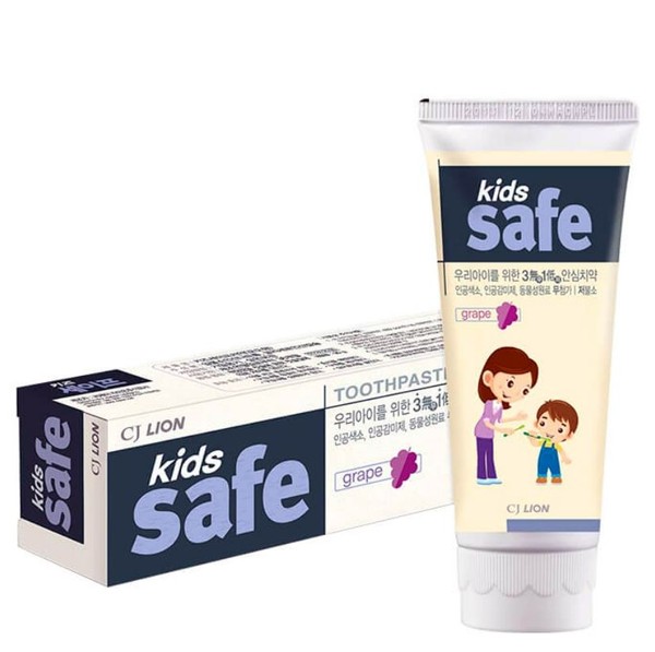 LION KIDS SAFE ЗУБНАЯ ПАСТА ДЕТСКАЯ СО ВКУСОМ ВИНОГРАДА 3-12 ЛЕТ  ЗУБНАЯ ПАСТА ДЕТСКАЯ 90 Г №1