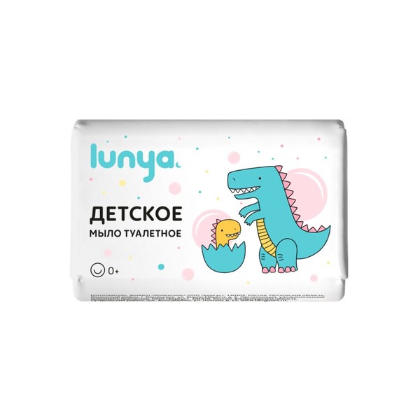 ЛУНЯ МЫЛО ТУАЛЕТНОЕ ТВЕРДОЕ ДЕТСКОЕ КОСМЕТИЧЕСКОЕ МЫЛО 100 Г №1