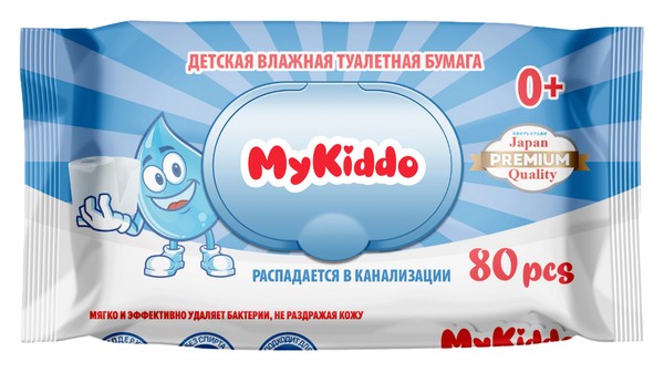 MYKIDDO ТУАЛЕТНАЯ БУМАГА ВЛАЖНАЯ ДЕТСКАЯ БУМАГА ТУАЛЕТНАЯ №80