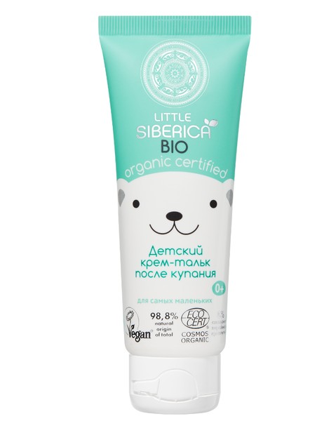 NATURA SIBERICA LITTLE SIBERICA BIO КРЕМ-ТАЛЬК ДЕТСКИЙ П/КУПАНИЯ КОСМЕТИЧЕСКИЙ ТАЛЬК 75 МЛ №1
