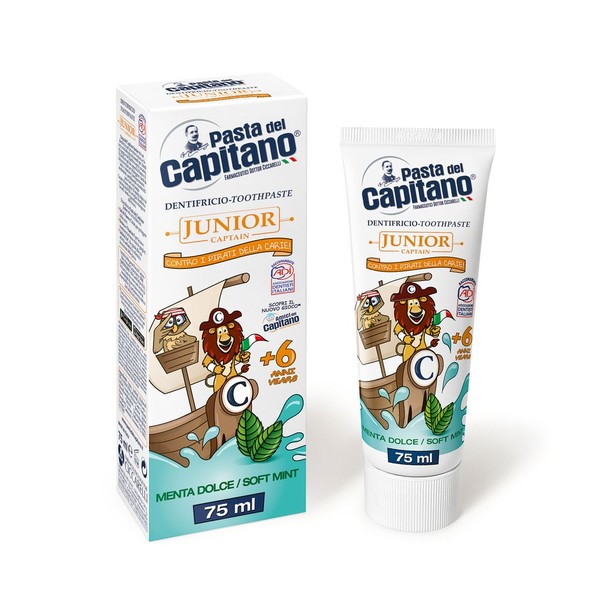 PASTA DEL CAPITANO З/ПАСТА ДЕТСКАЯ 6+ МЯТА ЗУБНАЯ ПАСТА ДЕТСКАЯ 75 МЛ №1