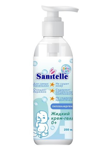 SANITELLE BABY КРЕМ-ГЕЛЬ Д/КУПАНИЯ С ЭКСТРАКТОМ КОРНЯ МЫЛЬНЯНКИ 0+ КРЕМ-ГЕЛЬ 250 МЛ №1