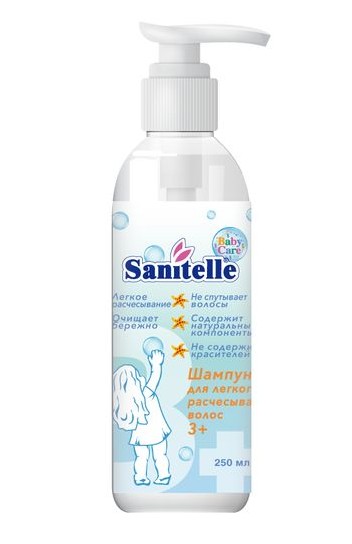 SANITELLE BABY ШАМПУНЬ Д/ЛЕГКОГО РАСЧЕСЫВАНИЯ ВОЛОС ДЕТСКИЙ С ЭКСТРАКТОМ МЫЛЬНОГО КОРНЯ 3+ ШАМПУНЬ ДЛЯ ДЕТЕЙ 250 МЛ №1