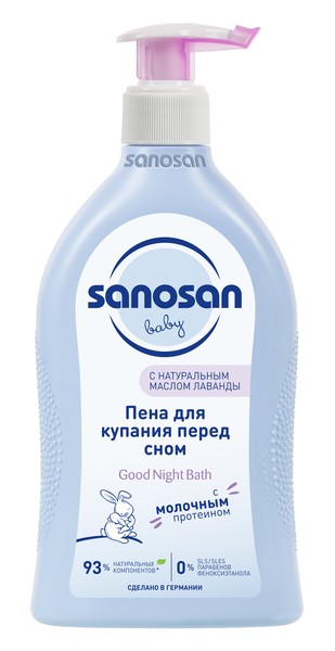 SANOSAN ПЕНА Д/КУПАНИЯ ПЕРЕД СНОМ ПЕНА ДЛЯ ВАНН ДЕТСКАЯ 400 МЛ №1