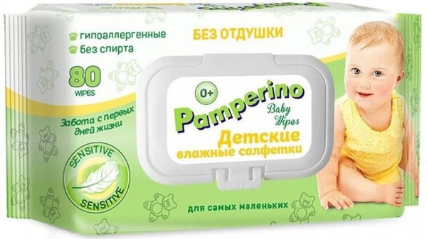PAMPERINO САЛФЕТКИ ДЕТСК ВЛАЖН БЕЗ ОТДУШКИ САЛФЕТКИ ВЛАЖНЫЕ ДЕТСКИЕ   №80