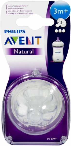 PHILIPS AVENT NATURAL СОСКА ПОТОК СРЕДНИЙ SCF653/27 80530 СОСКА   №2