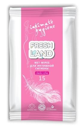 FRESHLAND DELICATE САЛФЕТКИ ЖЕНСКИЕ ГИГИЕНИЧЕСКИЕ   №15