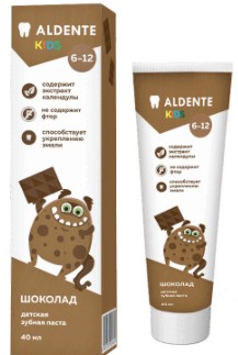 ALDENTE/АЛЬДЕНТЕ КИДС ЗУБНАЯ ПАСТА Д/ДЕТЕЙ 6-12 ЛЕТ ШОКОЛАД ЗУБНАЯ ПАСТА ДЕТСКАЯ  40 МЛ №1