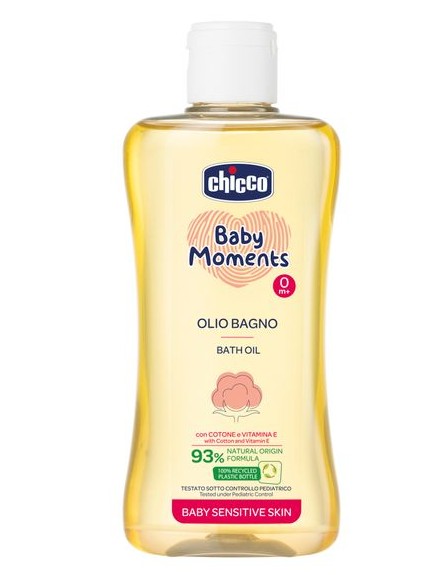 CHICCO BABY MOMENTS МАСЛО Д/ВАННЫ/ДУША ДЕТСКОЕ ОЧИЩАЮЩ 0+ КОСМЕТИЧЕСКОЕ МАСЛО 200 МЛ №1
