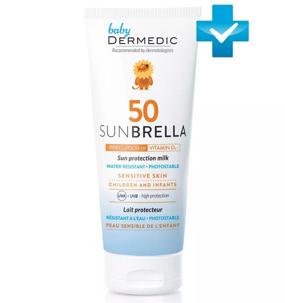 DERMEDIC SUNBRELLA BABY МОЛОЧКО СОЛНЦЕЗАЩИТНОЕ ДЛЯ ДЕТЕЙ SPF 50 КОСМЕТИЧЕСКОЕ МОЛОЧКО 100 МЛ №1