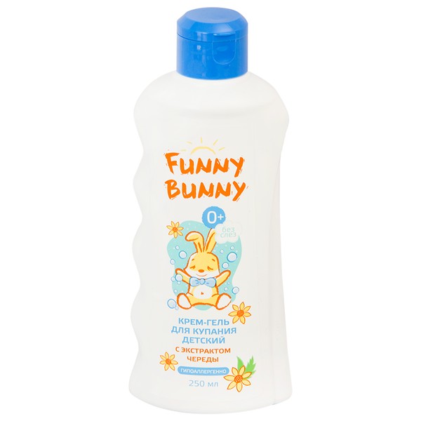 FUNNY BUNNY КРЕМ-ГЕЛЬ Д/КУПАНИЯ ДЕТСКИЙ С ЭКСТРАКТОМ ЧЕРЕДЫ КРЕМ-ГЕЛЬ ДЛЯ ДУША 250 МЛ №1