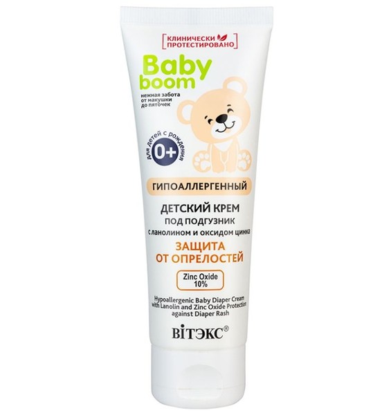ВИТЭКС BABY BOOM КРЕМ П/ПОДГУЗНИК ДЕТСКИЙ ГИПОАЛЛЕРГЕННЫЙ ЗАЩИТА ОТ ОПРЕЛОСТЕЙ ЛАНОЛИН/ОКСИД ЦИНКА КРЕМ ДЛЯ НАРУЖНОГО ПРИМЕНЕНИЯ [ДЛЯ ДЕТЕЙ] 75 МЛ №1