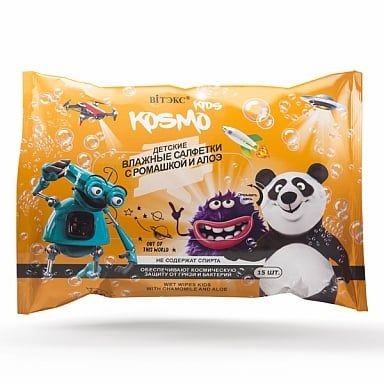 ВИТЭКС KIDS KOSMO САЛФЕТКИ ВЛАЖНЫЕ ДЕТСКИЕ РОМАШКА/АЛОЭ САЛФЕТКИ ВЛАЖНЫЕ ДЕТСКИЕ   №15
