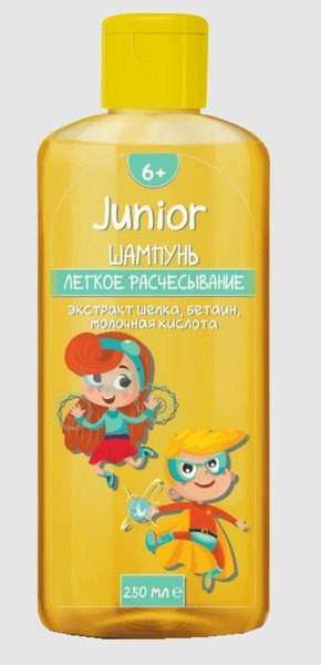 JUNIOR ШАМПУНЬ ЛЕГКОЕ РАСЧЕСЫВАНИЕ 6+ ШАМПУНЬ ДЛЯ ДЕТЕЙ 250 МЛ №1