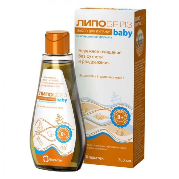 ЛИПОБЕЙЗ BABY МАСЛО ДЕТСКОЕ Д/КУПАНИЯ КОСМЕТИЧЕСКОЕ МАСЛО 200 МЛ №1