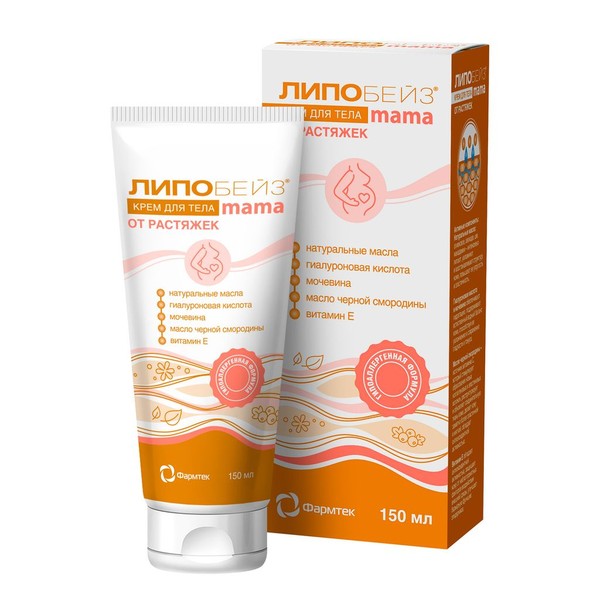 ЛИПОБЕЙЗ MAMA КРЕМ Д/ТЕЛА П/РАСТЯЖЕК КОСМЕТИЧЕСКИЙ КРЕМ 150 МЛ №1