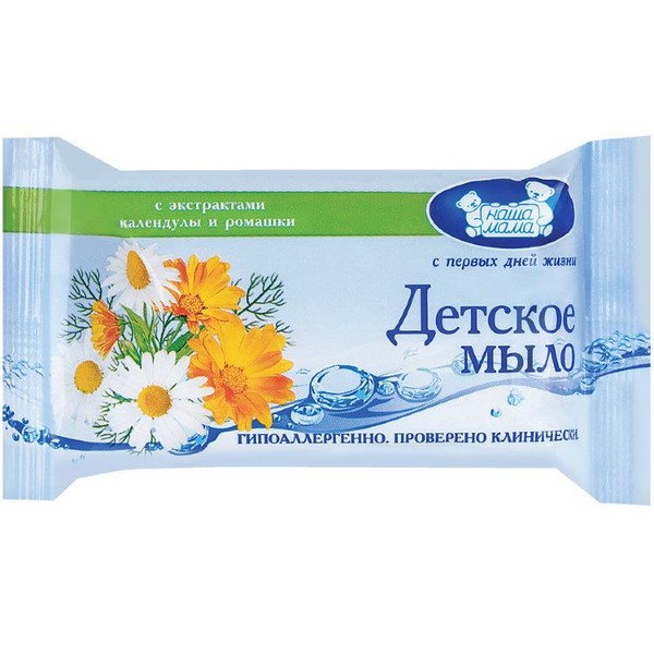 НАША МАМА МЫЛО ДЕТСКОЕ КАЛЕНДУЛА И РОМАШКА КОСМЕТИЧЕСКОЕ МЫЛО 90 Г №1