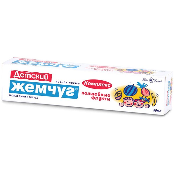 НОВЫЙ ЖЕМЧУГ ЗУБН ПАСТА ДЕТСКАЯ ВОЛШЕБНЫЕ ФРУКТЫ 3-14 ЛЕТ ЗУБНАЯ ПАСТА ДЕТСКАЯ 50 МЛ №1