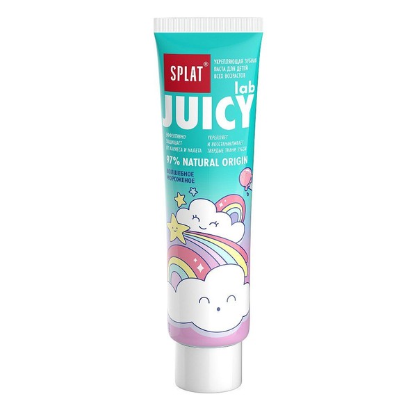 SPLAT JUICY LAB З/ПАСТА ДЕТСКАЯ ВОЛШЕБНОЕ МОРОЖЕНОЕ ЗУБНАЯ ПАСТА ДЕТСКАЯ 80 МЛ №1
