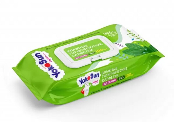 YOKOSUN ECO САЛФЕТКИ ВЛАЖНЫЕ ДЕТСКИЕ САЛФЕТКИ ВЛАЖНЫЕ ДЕТСКИЕ   №100