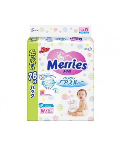MERRIES ПОДГУЗНИКИ M (6-11КГ) ПОДГУЗНИКИ ДЕТСКИЕ №76