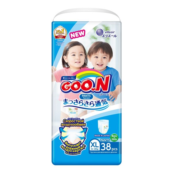 GOON ПОДГУЗНИКИ-ТРУСИКИ XL (12-20КГ) ПОДГУЗНИКИ ДЕТСКИЕ-ТРУСЫ №38