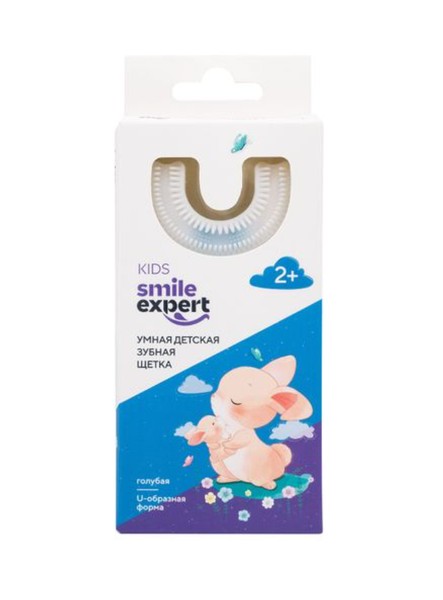 SMILE EXPERT KIDS ЗУБНАЯ ЩЕТКА Д/ДЕТЕЙ ГОЛУБАЯ УМНАЯ U-ОБРАЗНАЯ 2+ ЗУБНАЯ ЩЕТКА ДЕТСКАЯ   №1