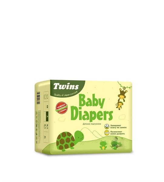 TWINS BABY DIAPERS ПОДГУЗНИКИ ДЕТСКИЕ M (6-11 КГ) ПОДГУЗНИКИ ДЕТСКИЕ    №20