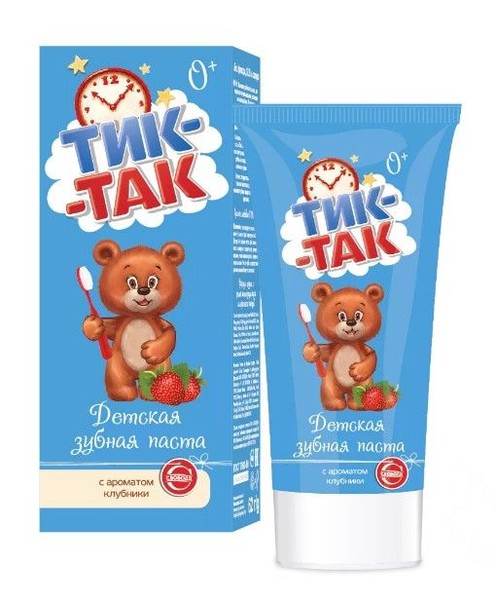 ТИК-ТАК ЗУБНАЯ ПАСТА ДЕТСКАЯ КЛУБНИКА ЗУБНАЯ ПАСТА ДЕТСКАЯ 62 Г №1