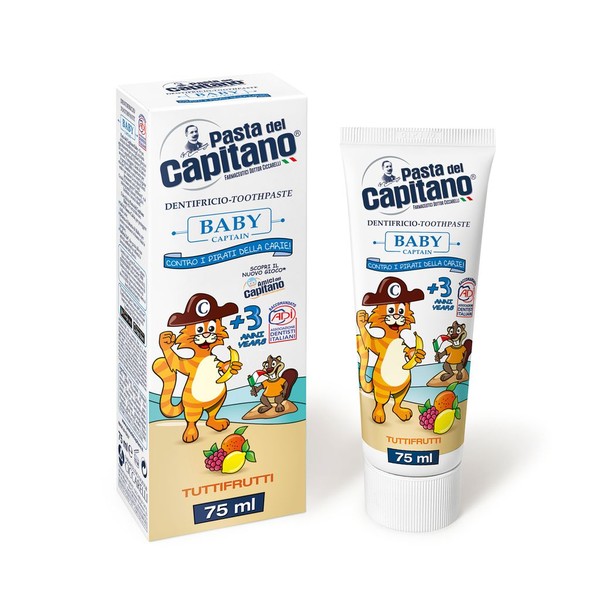 PASTA DEL CAPITANO З/ПАСТА ДЕТСКАЯ 3+ ТУТТИ-ФРУТТИ ЗУБНАЯ ПАСТА ДЕТСКАЯ 75 МЛ №1