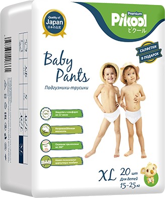 PIKOOL PREMIUM ПОДГУЗНИКИ-ТРУСИКИ ДЕТСКИЕ Р. XL (15-25КГ) ПОДГУЗНИКИ ДЕТСКИЕ-ТРУСЫ    №20