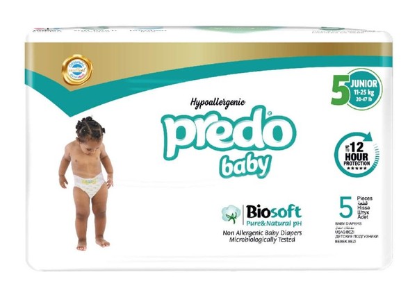PREDO BABY ПОДГУЗНИКИ ДЕТСКИЕ BIOSOFT Р. 5/JUNIOR (11-25 КГ) ПОДГУЗНИКИ ДЕТСКИЕ    №5
