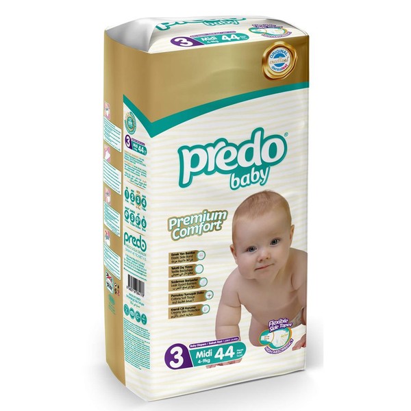 PREDO BABY ПОДГУЗНИКИ ДЕТСКИЕ Р. 3/MIDI (4-9 КГ) ПОДГУЗНИКИ ДЕТСКИЕ    №44