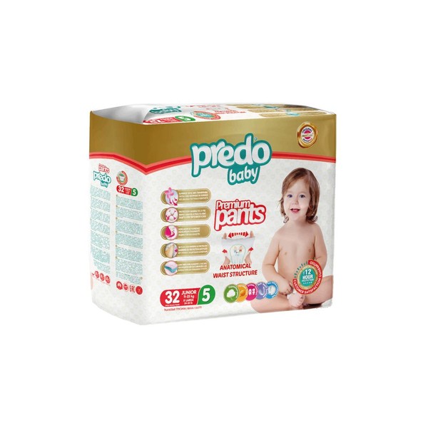 PREDO BABY ПОДГУЗНИКИ-ТРУСИКИ ДЕТСКИЕ Р. 5/JUNIOR (11-25 КГ) ПОДГУЗНИКИ ДЕТСКИЕ-ТРУСЫ    №32