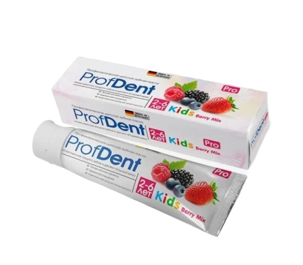 PROFDENT PRO KIDS ЗУБН ПАСТА ДЕТ ОТ 2 ДО 6 ЛЕТ ЯГОДНЫЙ МИКС ЗУБНАЯ ПАСТА ДЕТСКАЯ  75 МЛ №1