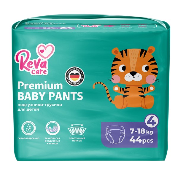 REVA CARE PREMIUM ПОДГУЗНИКИ-ТРУСИКИ Д/ДЕТЕЙ Р. 4 (7-18 КГ) ПОДГУЗНИКИ ДЕТСКИЕ-ТРУСЫ    №44