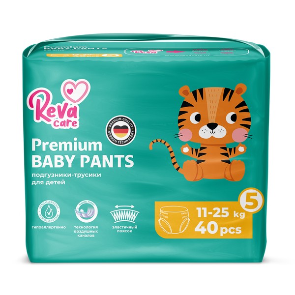 REVA CARE PREMIUM ПОДГУЗНИКИ-ТРУСИКИ Д/ДЕТЕЙ Р. 5 (11-25 КГ) ПОДГУЗНИКИ ДЕТСКИЕ-ТРУСЫ    №40