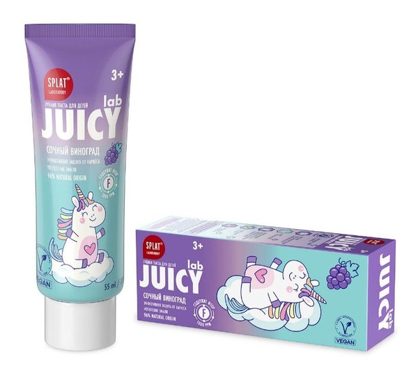 JUICY LAB ЗУБН ПАСТА ДЕТСКАЯ СОЧНЫЙ ВИНОГРАД ЗУБНАЯ ПАСТА ДЕТСКАЯ 55 МЛ №1