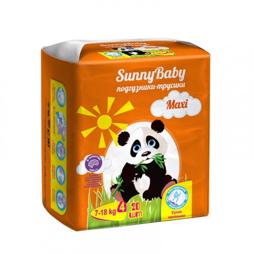 ТМА (АПРЕЛЬ) SUNNYBABY ПОДГУЗНИКИ-ТРУСИКИ MAXI (7-18КГ) ПОДГУЗНИКИ ДЕТСКИЕ-ТРУСЫ    №20