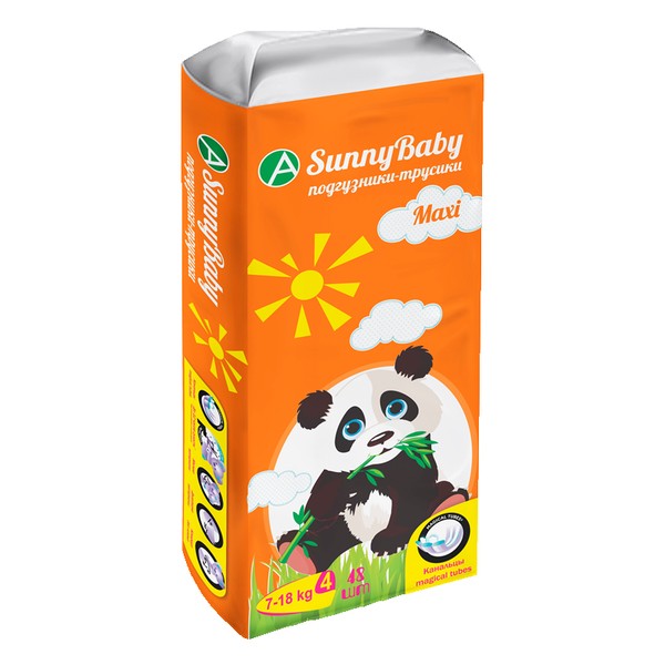 ТМА (АПРЕЛЬ) SUNNYBABY ПОДГУЗНИКИ-ТРУСИКИ MAXI (7-18КГ) ПОДГУЗНИКИ ДЕТСКИЕ-ТРУСЫ    №48