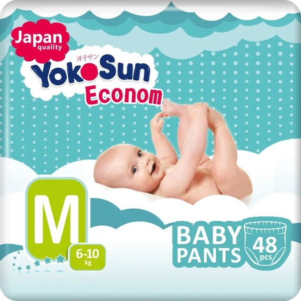 YOKOSUN ECONOM ПОДГУЗНИКИ-ТРУСИКИ M (6-10КГ) ПОДГУЗНИКИ ДЕТСКИЕ-ТРУСЫ №48